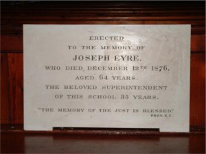Joseph Eyre plaque